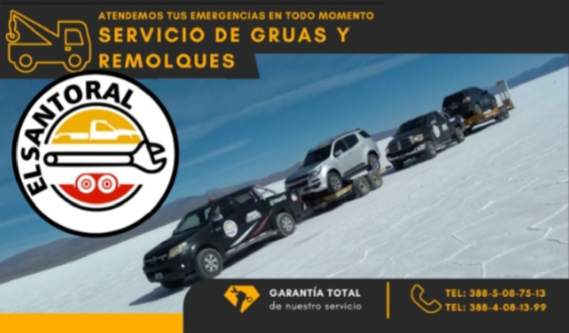 Flota de grúas y remolques El Santoral en operación en Jujuy