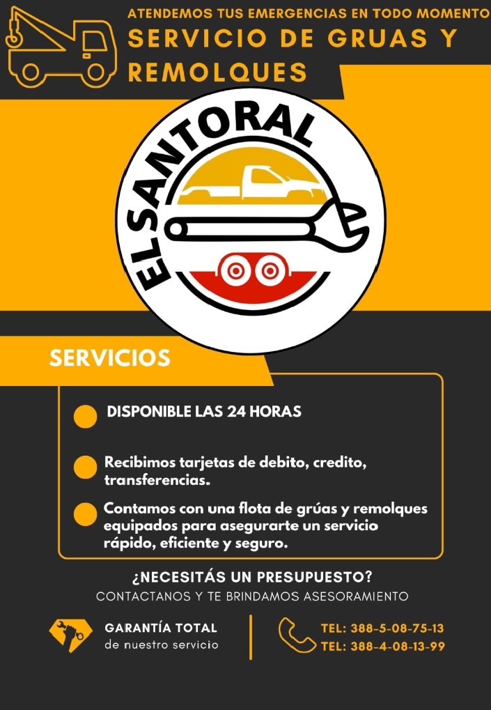 Información de servicios El Santoral – Grúas y Remolques Jujuy 24 horas